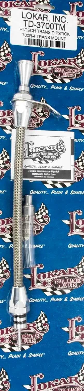 Hi-Tech Flexible Braided Transmission Dipstick; Transmount; Incl. Flexible Inner Dipstick/Funnel Adapter/Braided Stainless Outer Housing; Stainless Steel Finish;