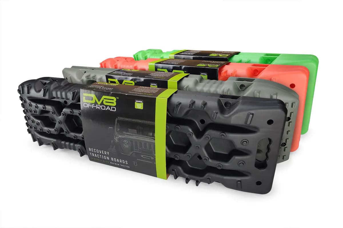 DV8 Offroad RTB1-01BK Traction Boards with Bag; Black; Pair