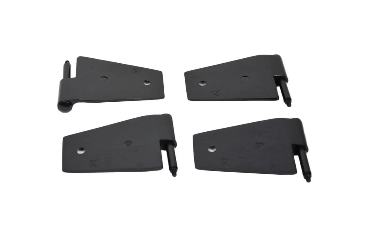 Jeep JK Door Hinge Set 4 Pieces 2 Door 07-18 Wrangler JK Powdercoat Black Kentrol