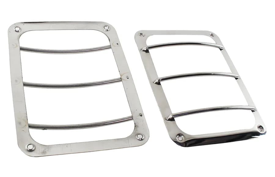 Jeep JK Taillight Guard Pair 07-18 Wrangler JK Polished Silver Kentrol