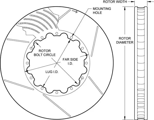 GT 60 Curved Vane Rotor - 160-13470