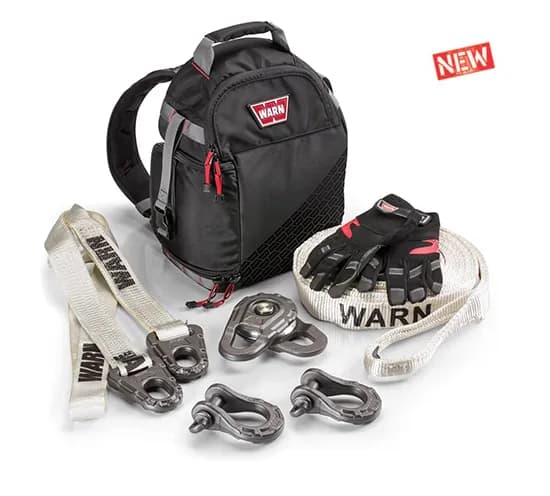WARN - Warn EPIC Recovery Kit for winch capacities up to 12,000 lbs. Includes Two 3/4 Inch Forged Shackles; 2"x8' Tree Trunk Protector; 24,000 Pound Capacity