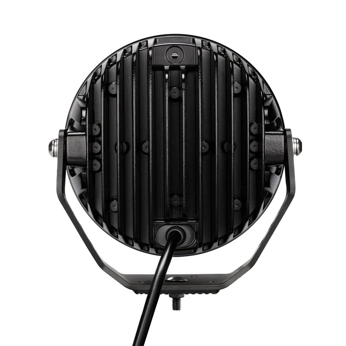 go Rhino 750800711drs Blackout Series - Maxround 7 LED Driving Light With Daytime Running Lights