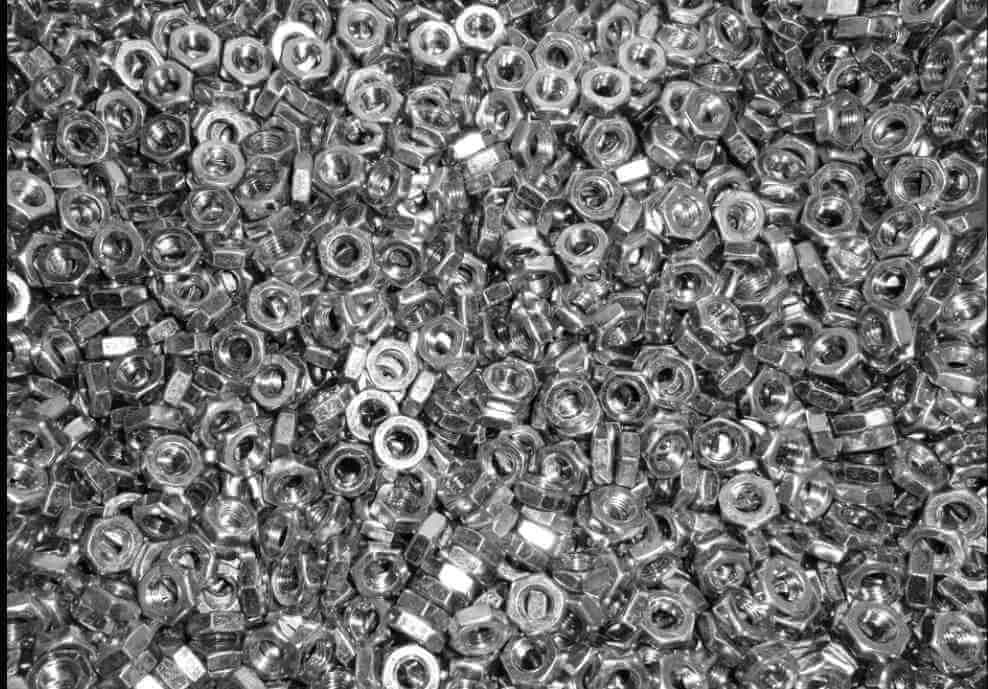 Nuts Bulk Jam 3/8-24 LH 1100 Pack Grade 2 Plated Zinc Yellow