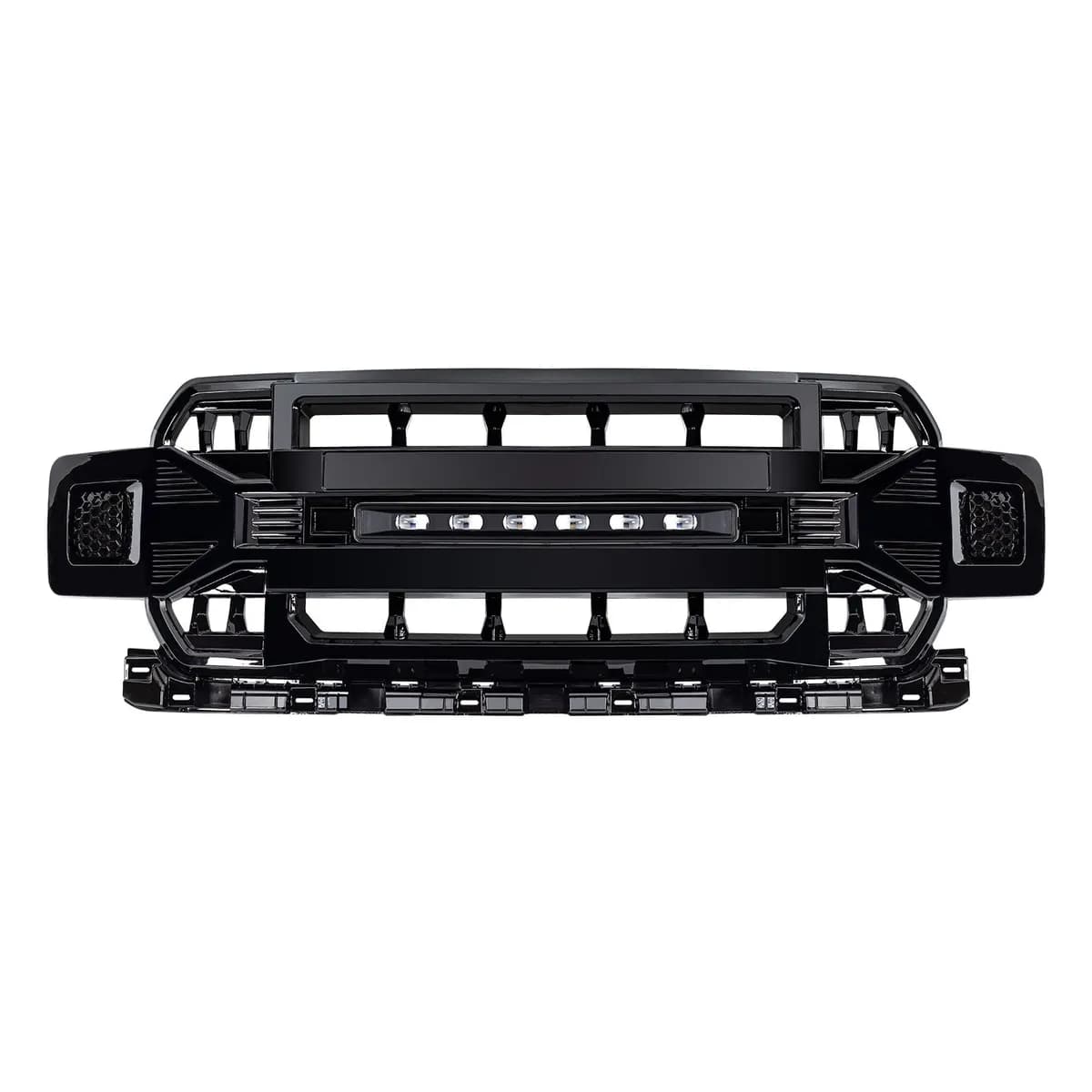 American Modified Amfmaa00120 Armor Grille With LED Off-Road Lights - Matte Black