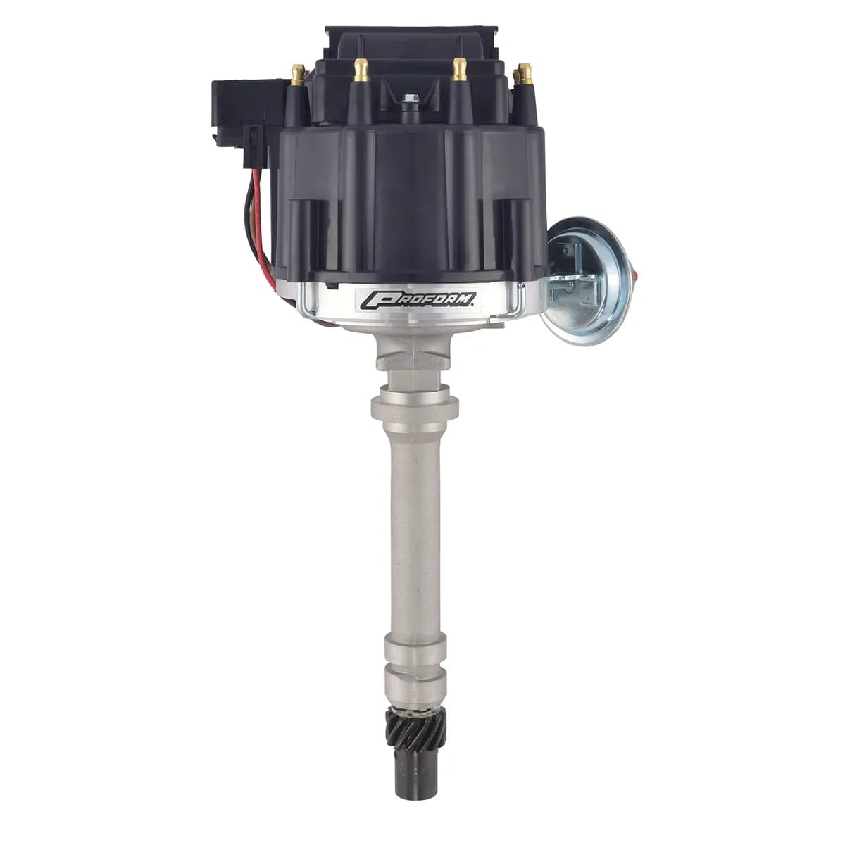 HEI Distributor Racing Type w/Vac-Adv Black Cap Unpolished Chevy V8 Engines Proform