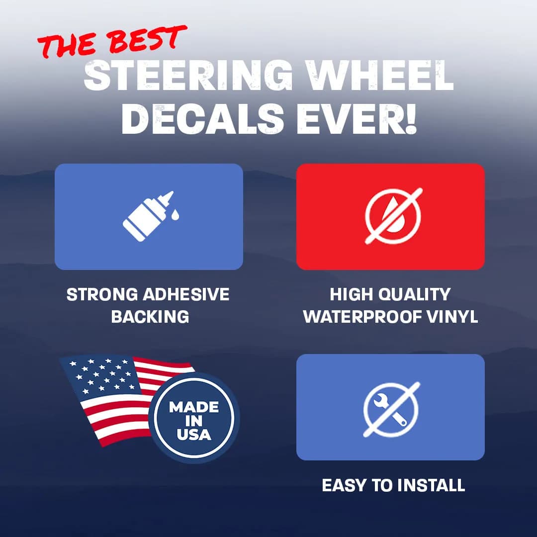 New Jersey State Flag Steering Wheel Decal