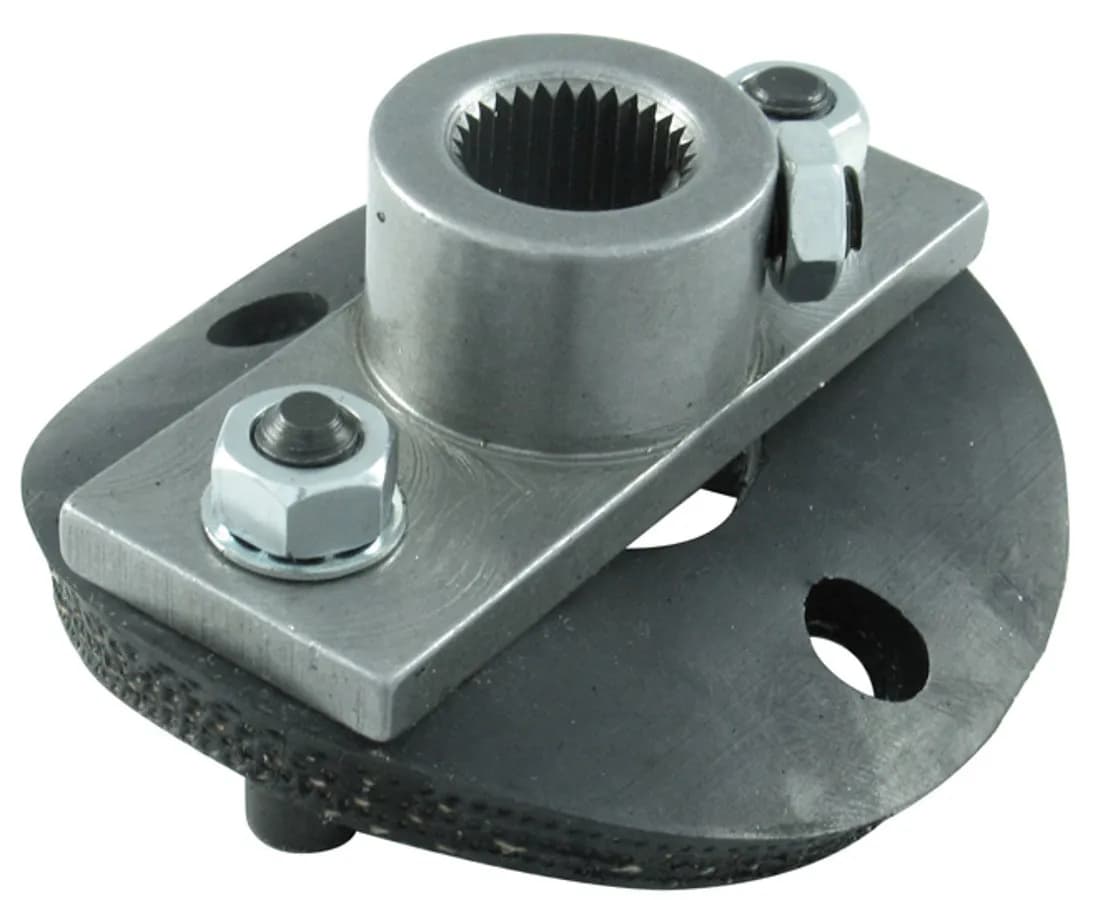 Borgeson - Steering Coupler - P/N: 990012 - OEM Style half rag joint steering coupler. Includes steering box side and rubber disc with hardware. Fits 3/4 in.-30 spline.
