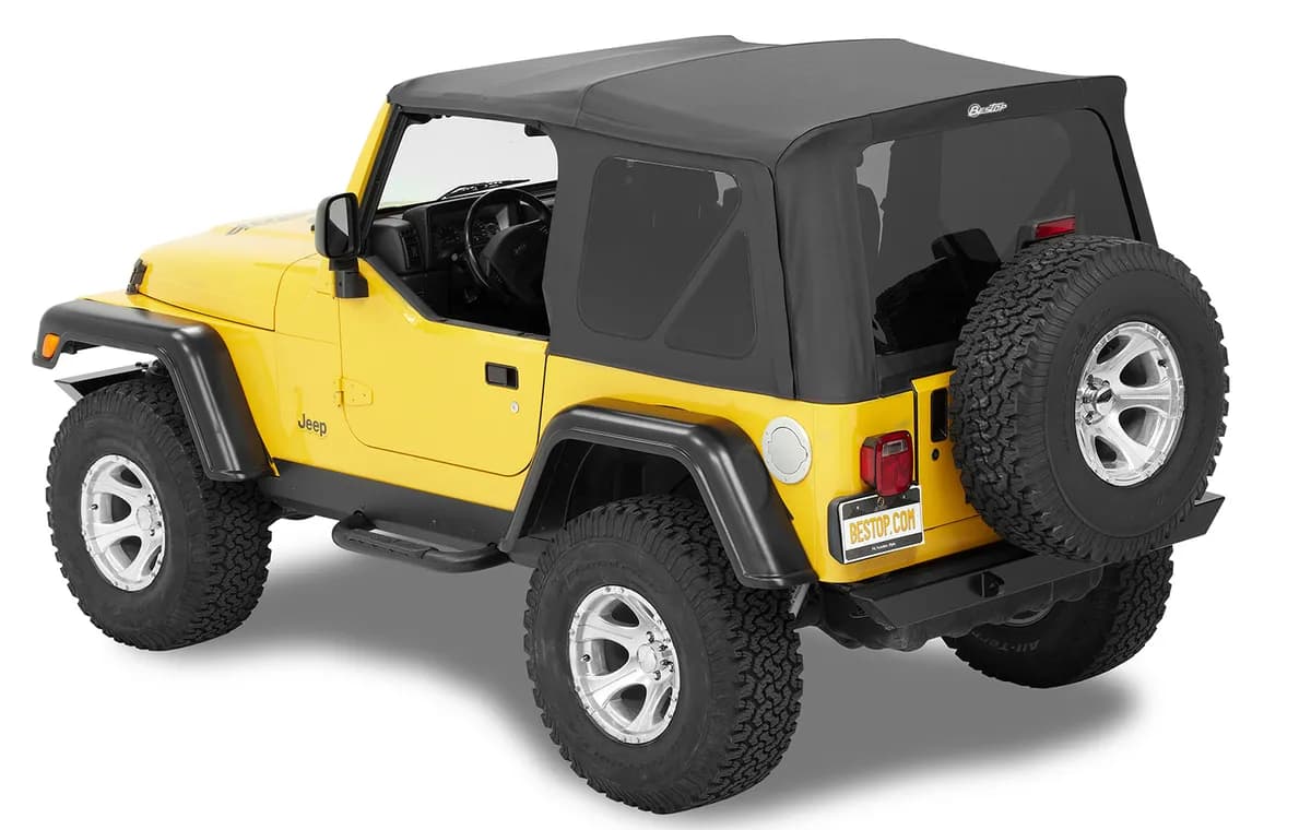 Black Denim Supertop nx Supertop nx Complete Replacement Soft Top Jeep 97-06 Wrangler; Except Unlimited; no Doors Included; Tinted Side And Rear Windows