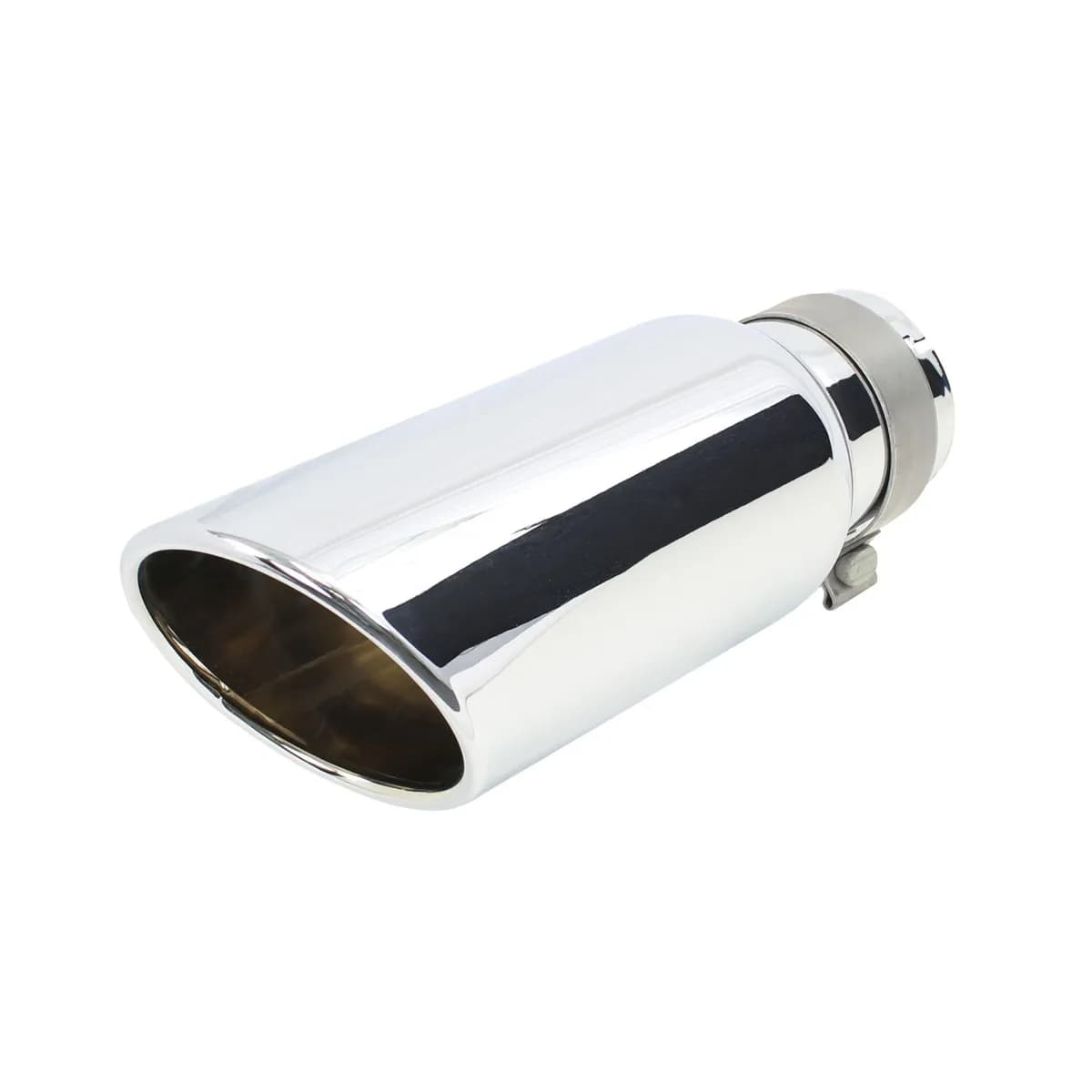 5in od x 14in For 3 1/2in Inlet Chromed Stainless Steel Clamp Style Exhaust Tip