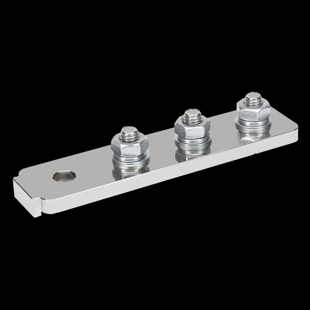 Terminal Block Nickel Plated Copper With 3 M81.25 Studs.
