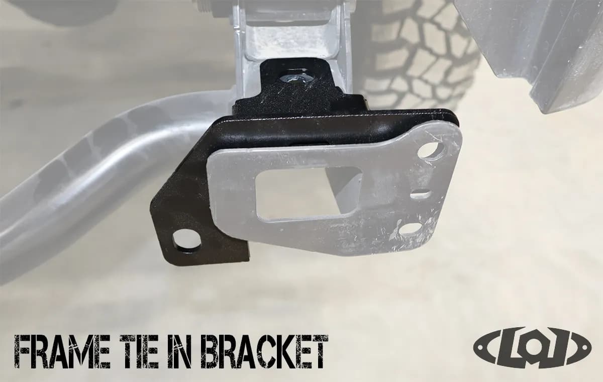 JT Rear Bumper Frame Tie-in's (pair) (Black Powder Coated)