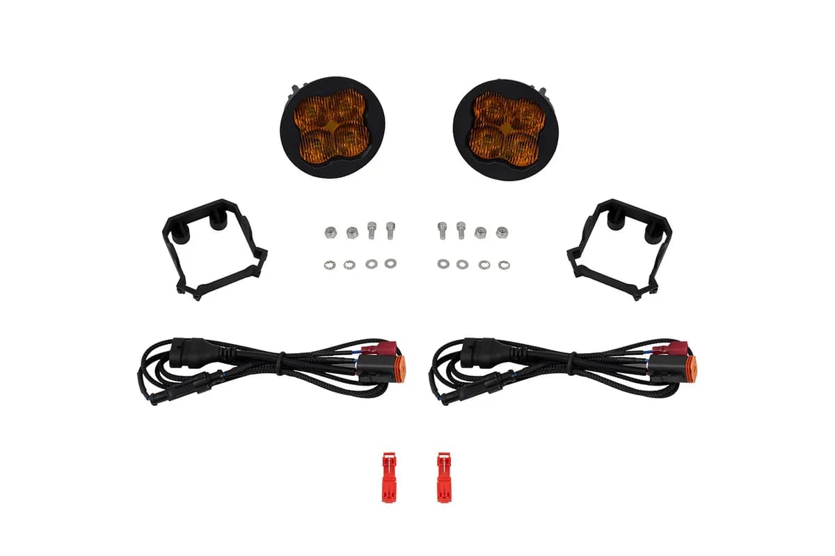 SS3 SAEDOT Type Forester Fog Light Kit Yellow 3000K Max 38.5 watts Yellow SAE Fog Diode Dynamics