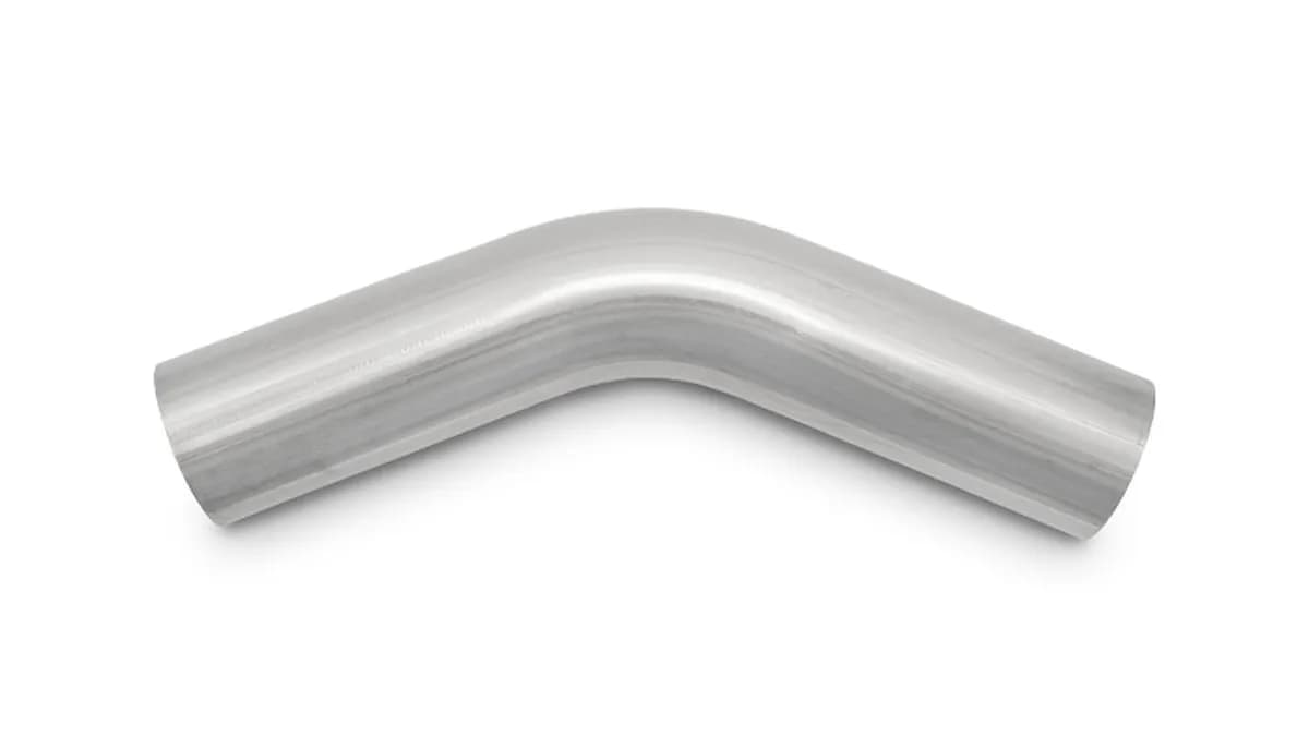 45 Degree Stainless Steel Bend; 1.75 in. OD; 1.75 in. Centerline Radius; 6 in. Leg Length From Tangent;