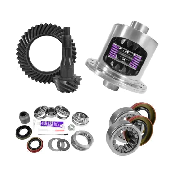 9.75 Inch Ford 3.55 Rear Ring & Pinion, Install Kit, 34Spl Posi, 2.99 Inch Axle Bearing USA Standard