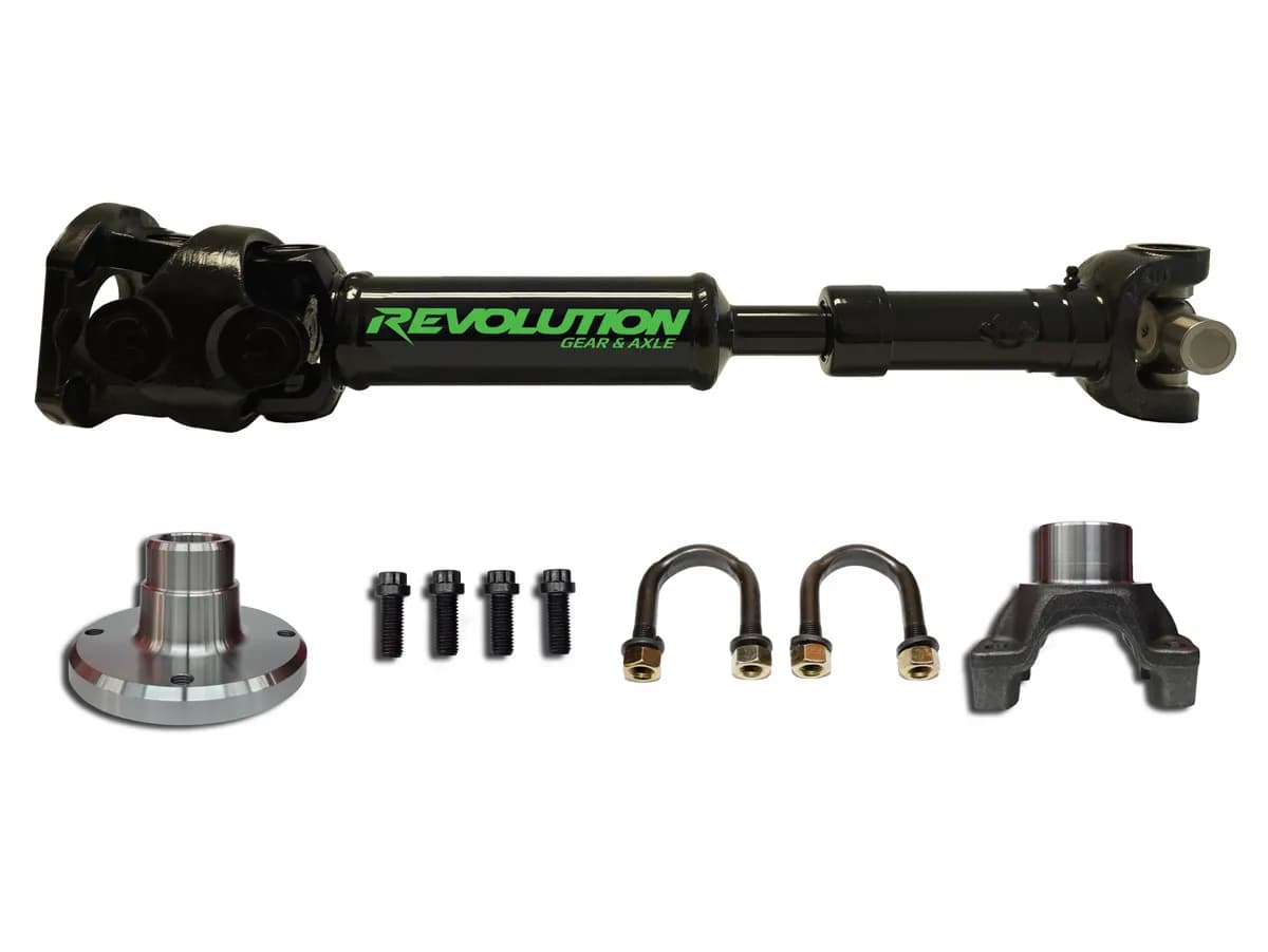 Jeep Wrangler JK Rear 1350 CV Driveshaft 2 Door with Pinion Yoke Revolution Gear