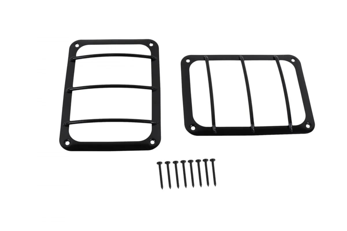 Jeep JK Taillight Guard Pair 07-18 Wrangler JK Powdercoat Black Kentrol