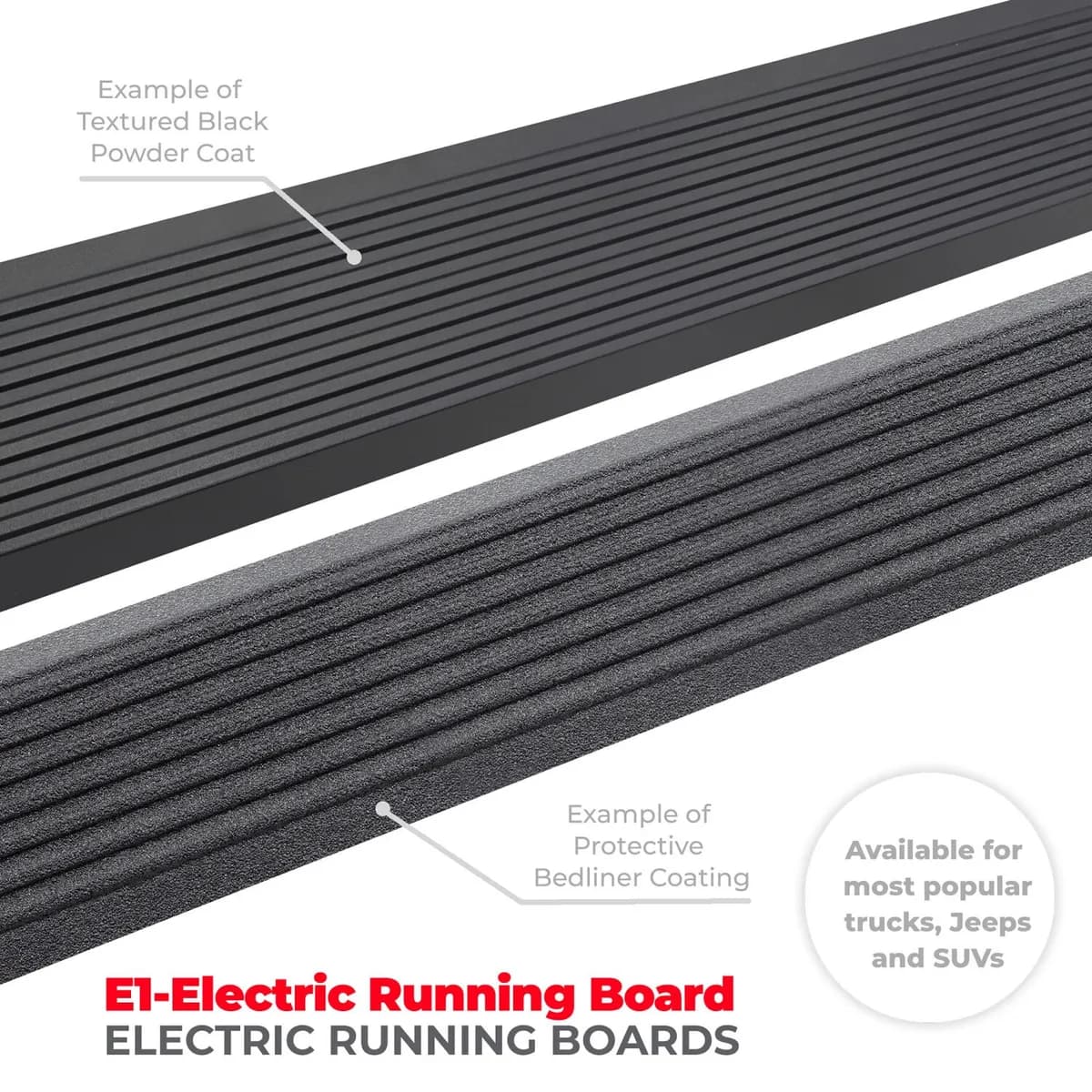 Go Rhino 20492652T - RealTruck VoltStep Electric Running Board Kit - Protective Bedliner Coating