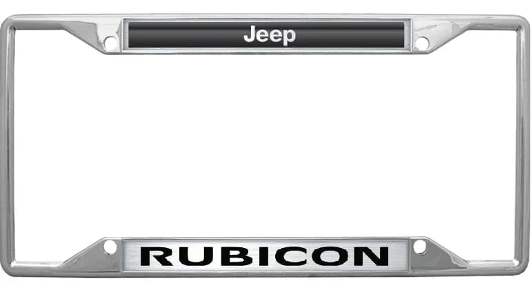 License Plate Frame Chrome Jeep Rubicon