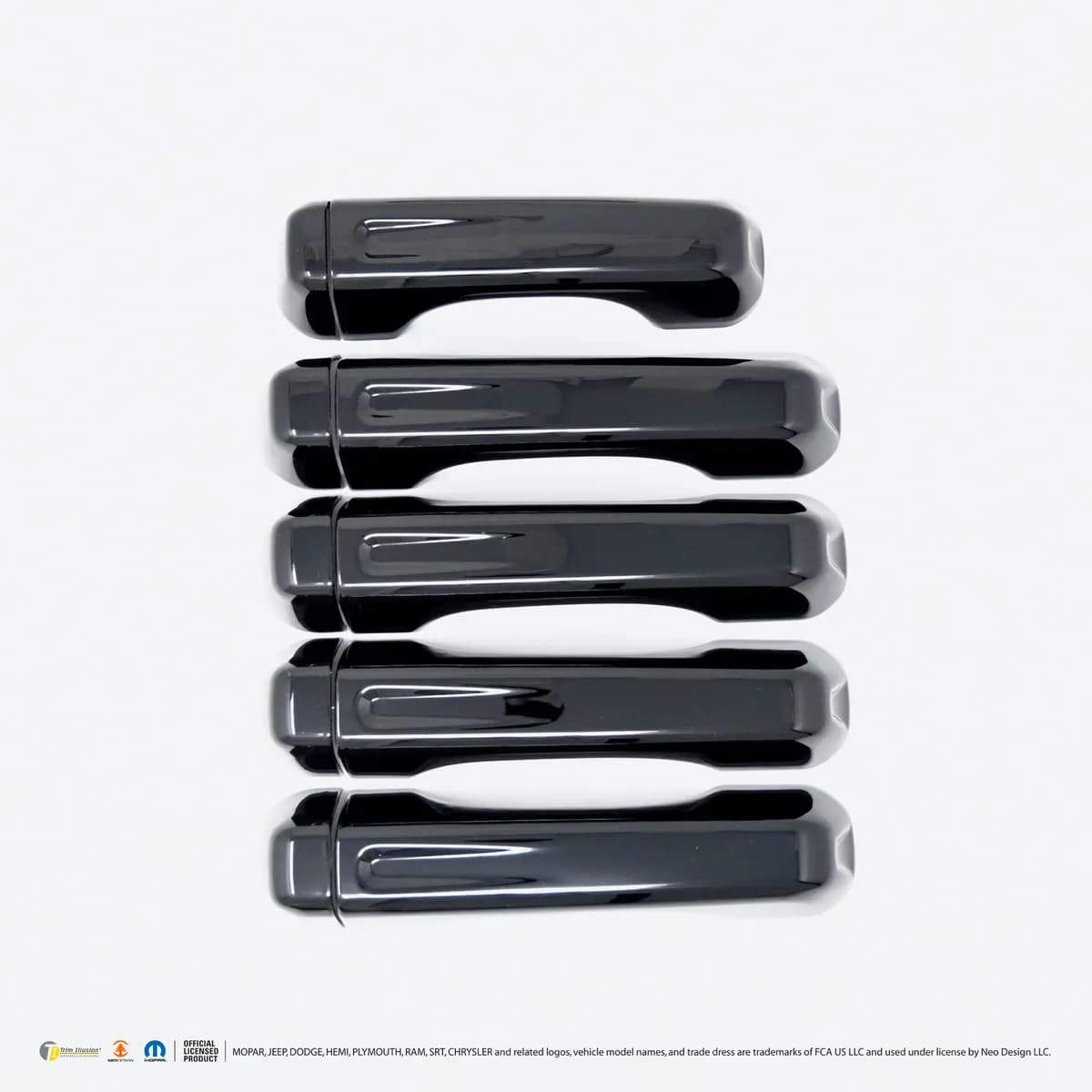 Chrome Delete Gloss Black Door Handle Cover No Smart Key - DH6286BLK