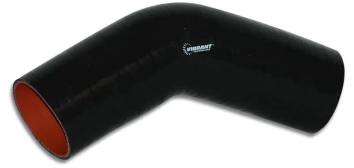 45 Degree Hose Coupler; 3 in. ID; 4.5 in. Leg Length From Tangent; 3 in. Centerline Radius; 35 PSI Maximum Operating Pressure; 0.2 in. Wall Thickness; Black;