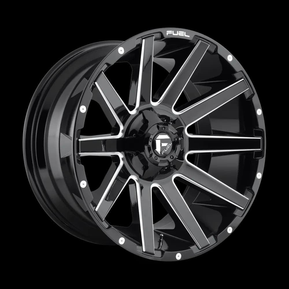 Contra 22x12 6x135.006x139.70 Gloss Black Milled -43 mm