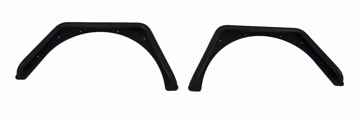 Jeep TJ Tube Fenders Rear 3 Inch Flare 97-06 Wrangler TJ Steel Black Textured Powdercoat Fishbone Offroad