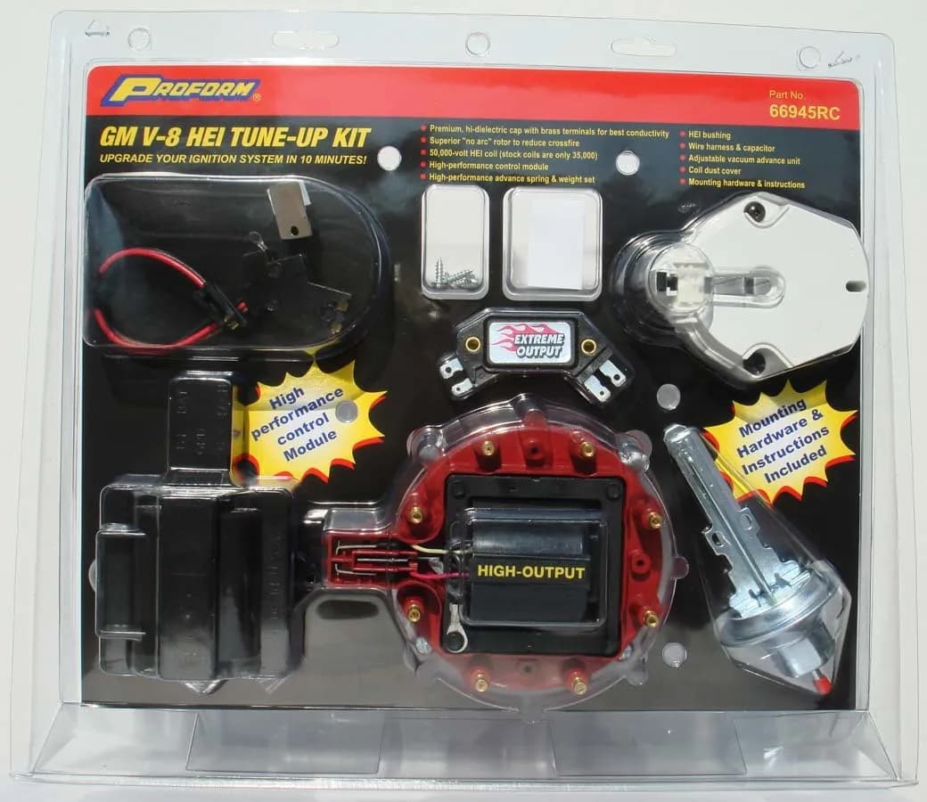Engine Distributor Tune-Up Kit Fits GM HEI V8 Dist w/Internal Coil Red Cap Proform