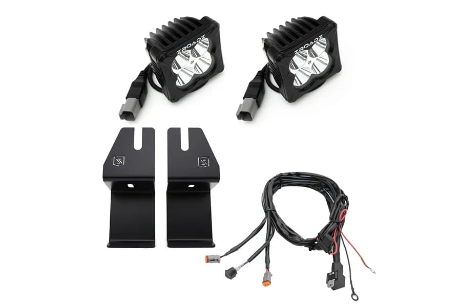 2122 Bronco Rear Bumper LED Kit(2)3in White LED Pod Lights & Wiring Harness(Moun