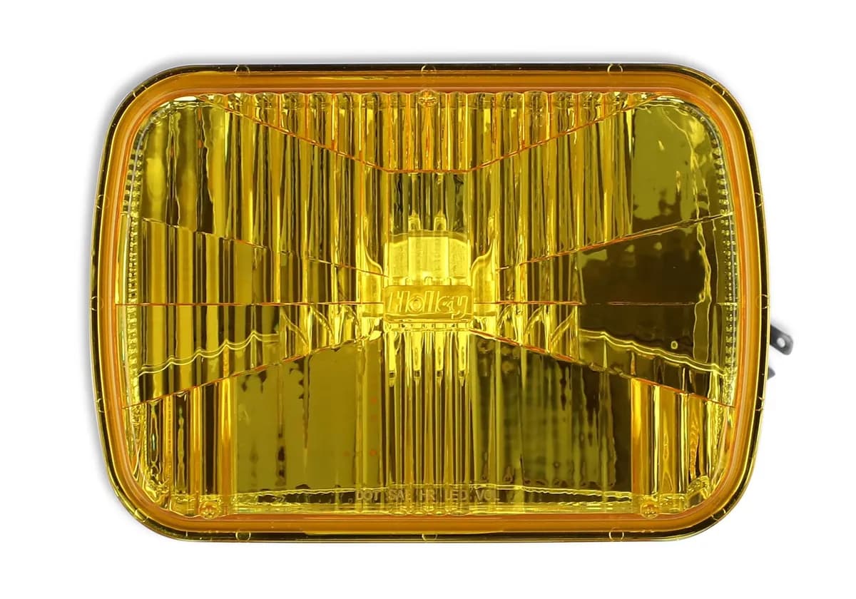 Retrobright LED Headlight 5x7 Rectangle Yellow Lens