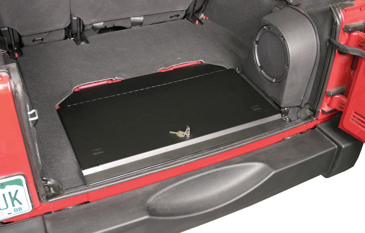 In-Floor Locking Cargo Lid - '07-18 Wrangler JK (Black; Standard Key)