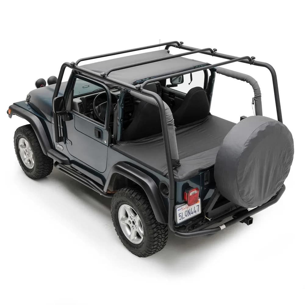 8795 Wrangler YJ Src Roof Rack; 300 LB Rating; Black Textured