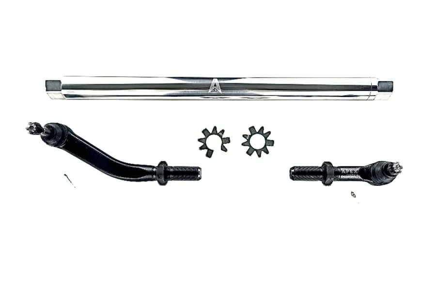 KIT142 - Jeep Wrangler JK 2.5Ton Drag Link Assembly - NoFlip - Polished Aluminum