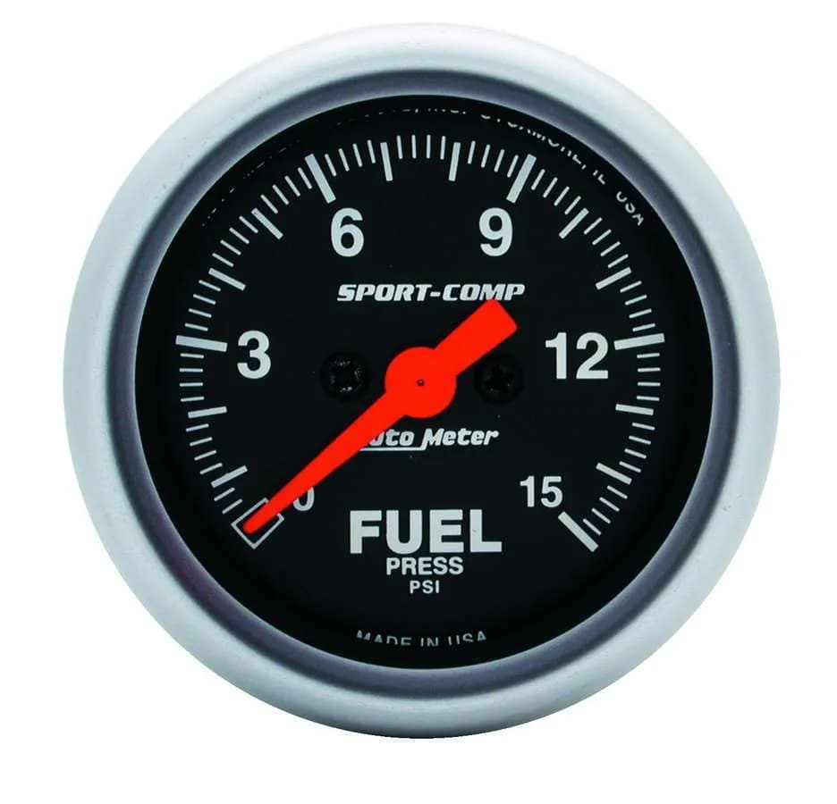 Gauge, Fuel Pressure, 2 1/16", 15psi, Digital Stepper Motor, Sport-Comp