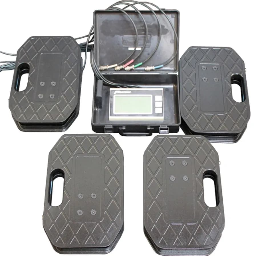 Vehicle Scale System 5,000LB Capacity 1,250LB Per Pad Rating 20 Foot Cables Includes 4 Pads Proform