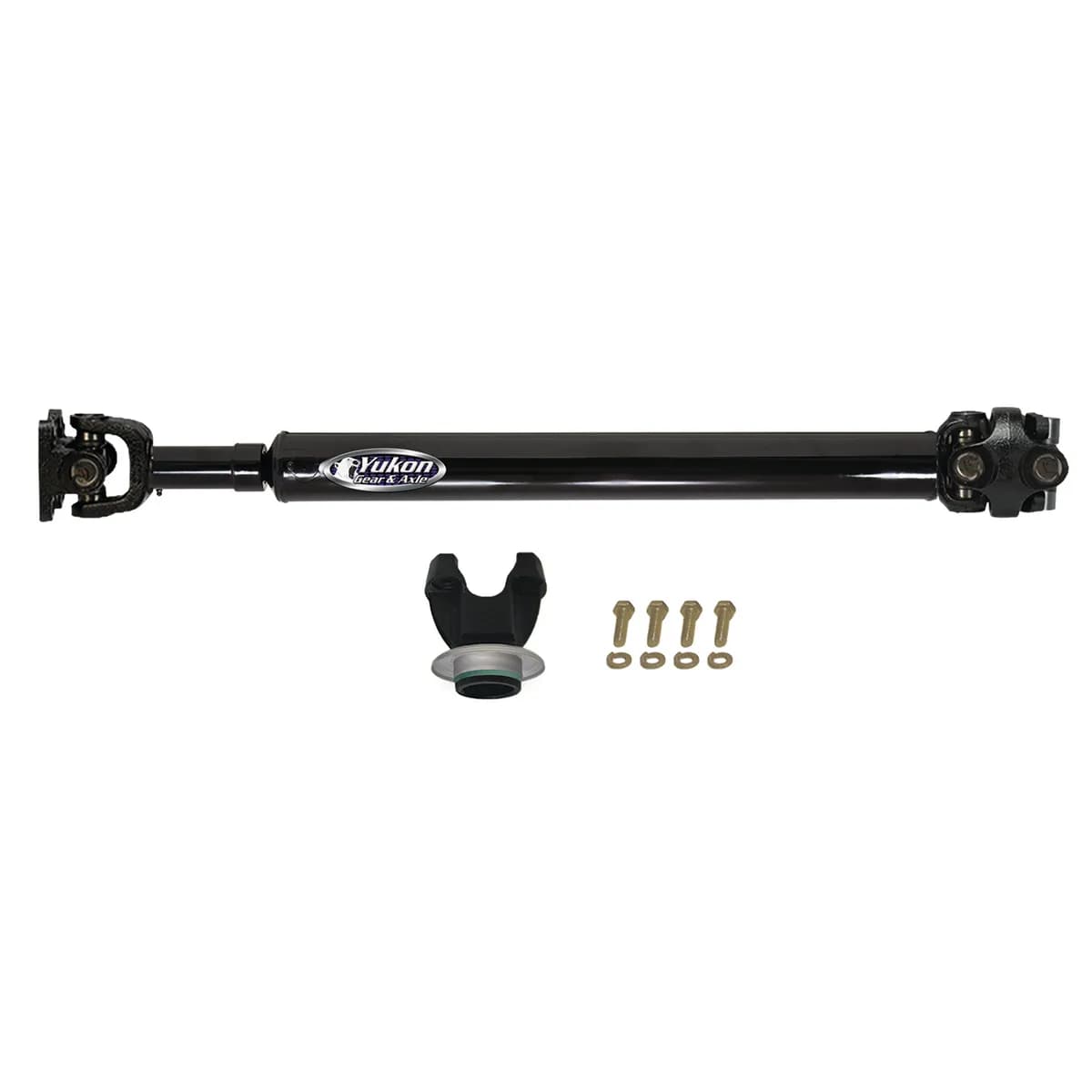 Yukon OE-style Driveshaft for 12-17 JK rear. 1310 U/Joint. Fits 2-door Rubicon and non-Rubicon. Manual transmission only. Recommended up to 2.5" Lift w/ 33" Tires.