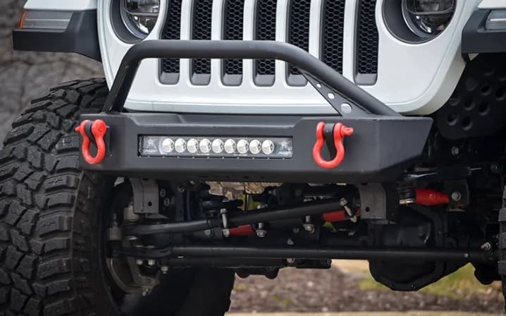 Bumpers 2018 to Present Bull Bar Includes Light Bar Texturized Black