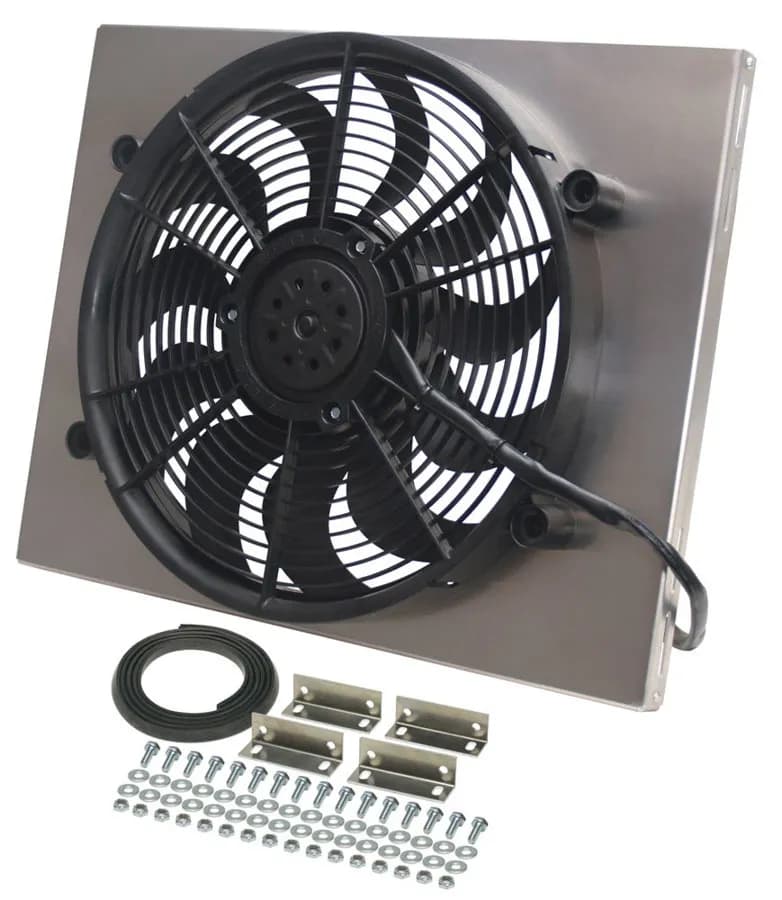 Derale 16822 Powerpack - High Output Single 17 Electric RAD Fan/Aluminum Shroud Kit