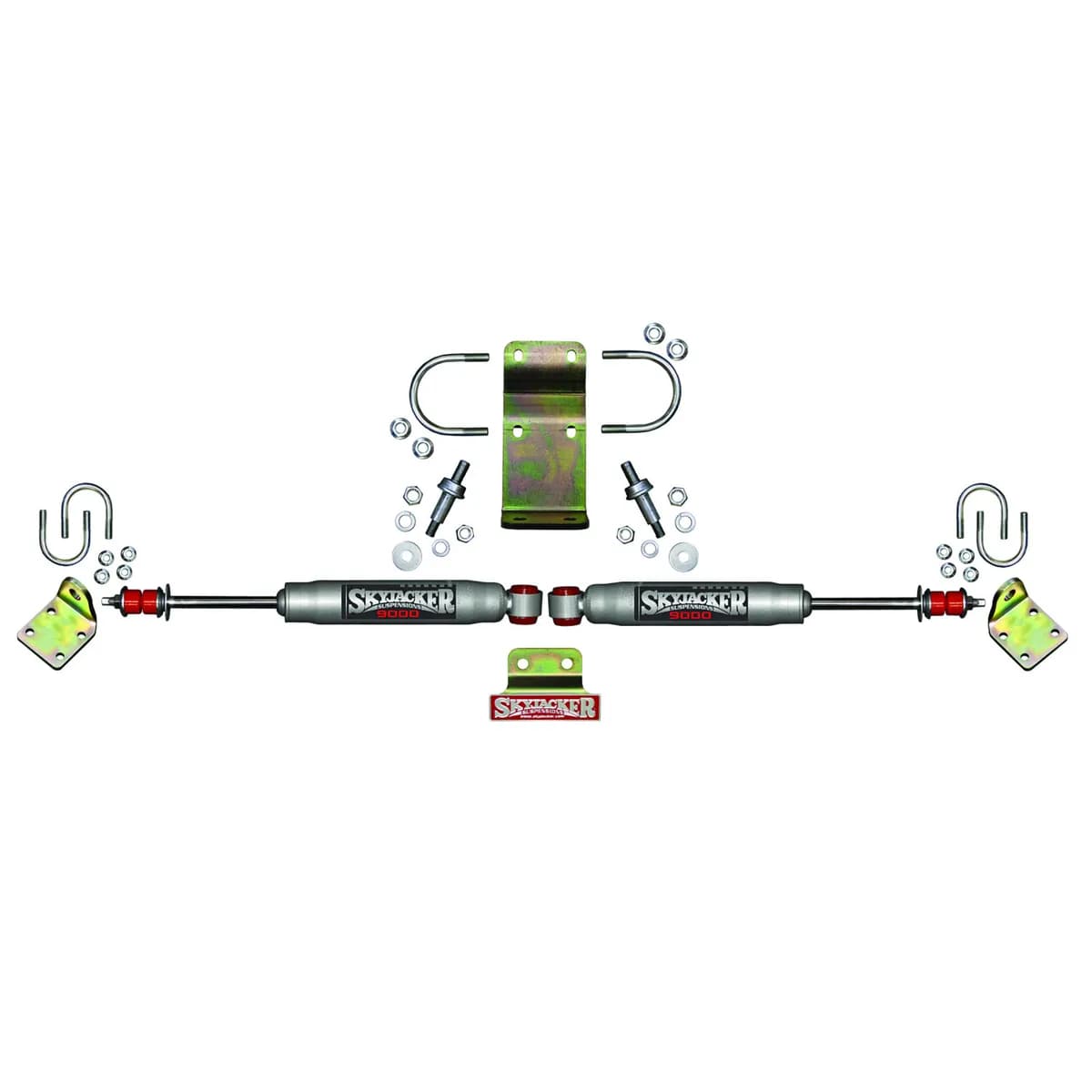 Steering Stabilizer Dual Kit Silver Body Hardware Boots Sold Separately Skyjacker