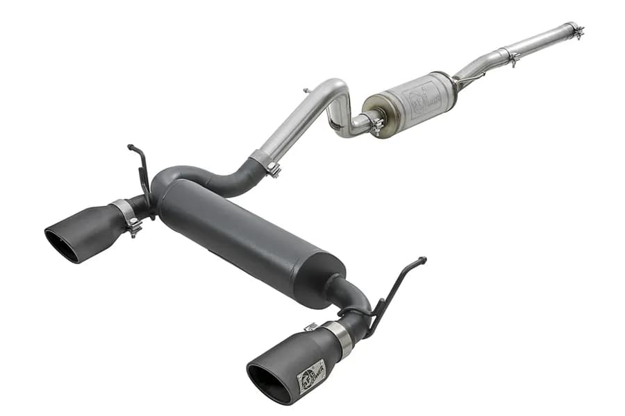 Rebel Series 2.5in 409 Stainless Steel Catback Exhaust System w/ Black Tips
