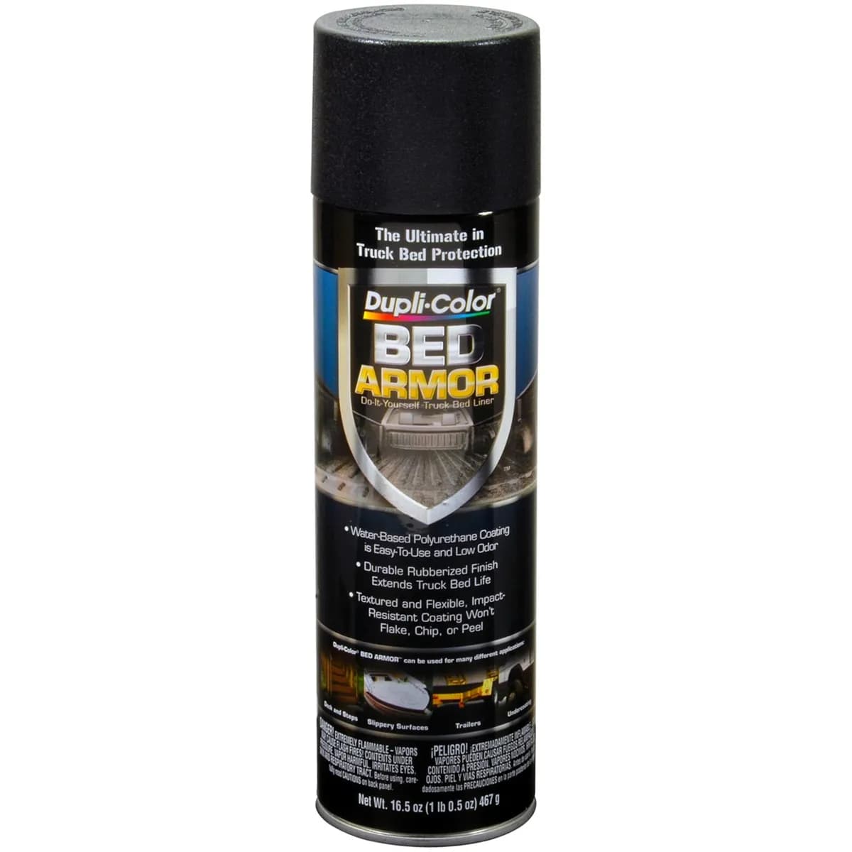 Premium Truck Bed Liner; Black; 16.5 Oz. Aerosol