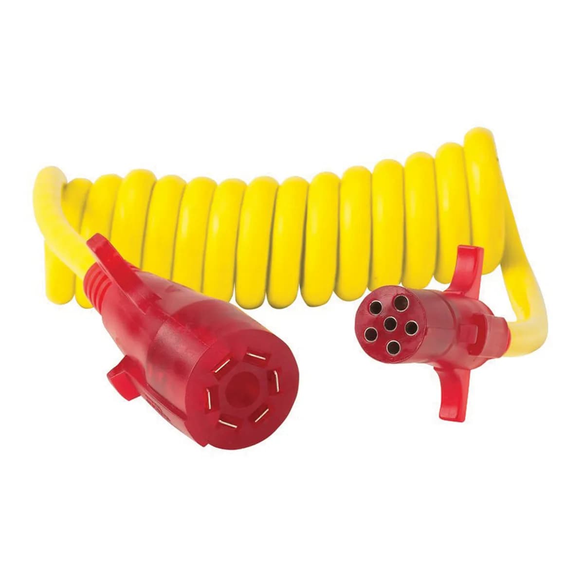 Husky Towing 30501 7 RV Blade To 6 Pole Round 8 Foot Stretch Flex-Coil (TM) Without Trailer Socket