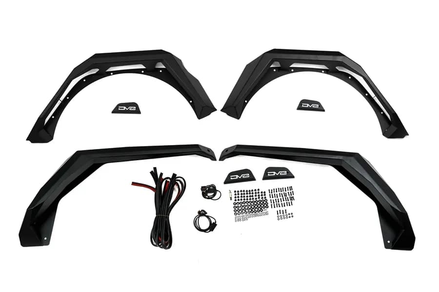 2018-2025 Jeep Wrangler JL DV8 Offroad Armor Fender Flares