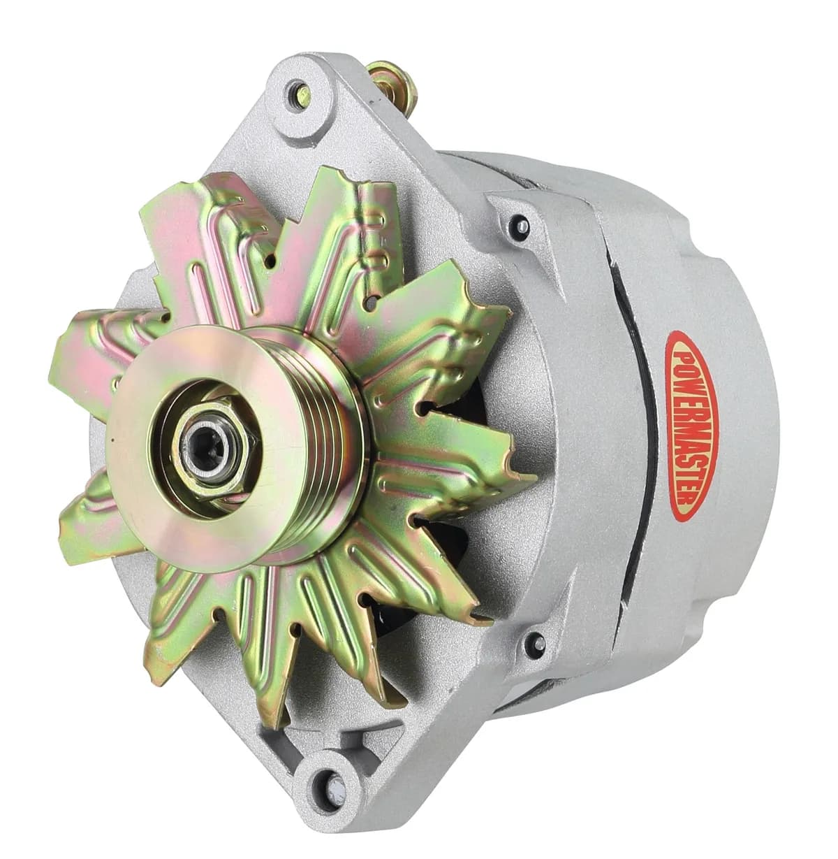 Alternator; Jeep Upgrade; 1 in. Spool Motorola Replacement; 100 Amp; 75 Idle; 6 Groove Pulley; 1 Wire; Natural;