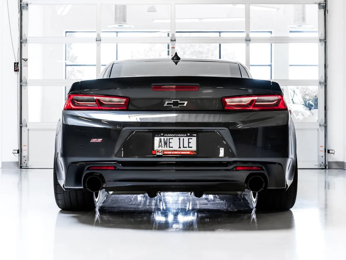 AWE Track Edition Axle-back Exhaust for Gen6 Camaro SS / ZL1 / LT1 - Chrome Silver Tips (Quad Outlet)