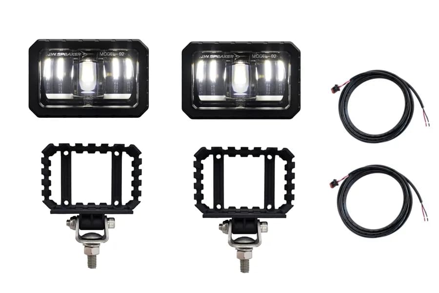 J.W. Speaker Mosaic 12V LED SAE/ECE Fog Light Kit w/ Mount & Harness