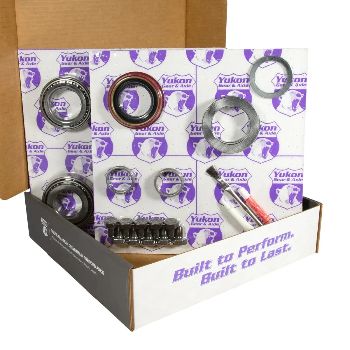8.8 Inch Ford 3.73 Rear Ring & Pinion Install Kit 2.53 Inch OD Axle Bearings & Seals 8.8 Ford 3.73 Rear R&P Gear/ Install Kit Package With Ak 1559 Axle Bearings (2.53 Inch Od) Yukon Gear