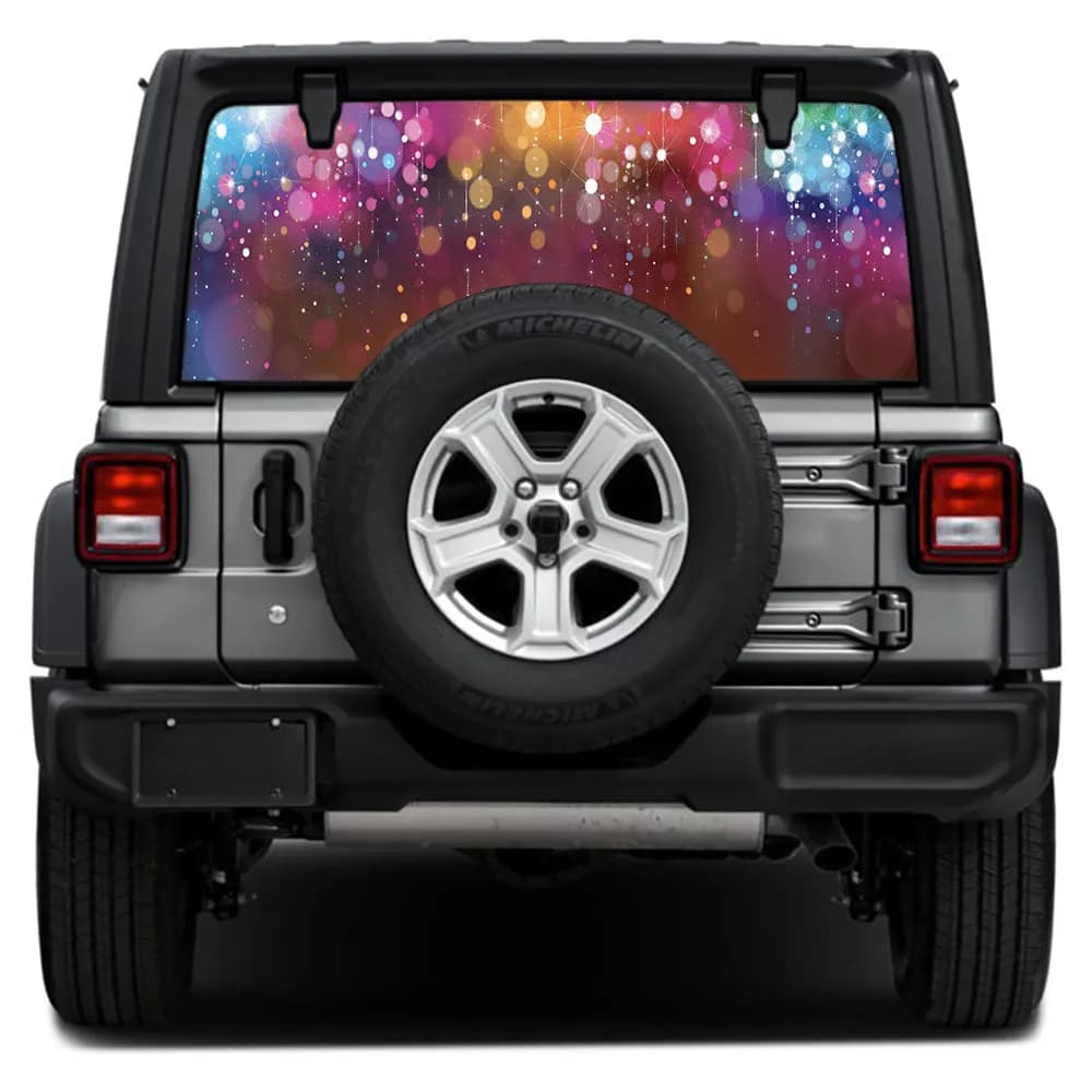 Fuzzy Lights Rear Window Decal