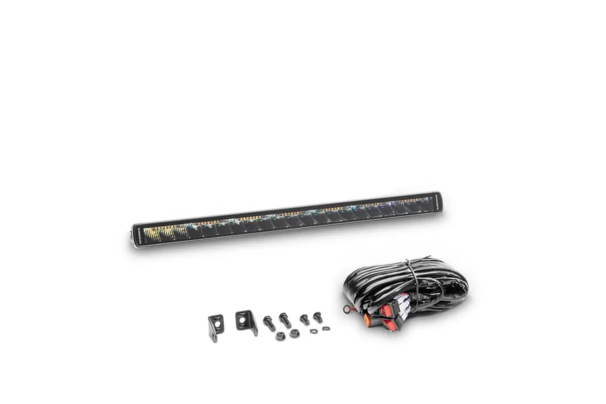 go Rhino 751052012css Blackout Combo Series - Singleline 20 Single Row LED Light Bar W/Amber Leds