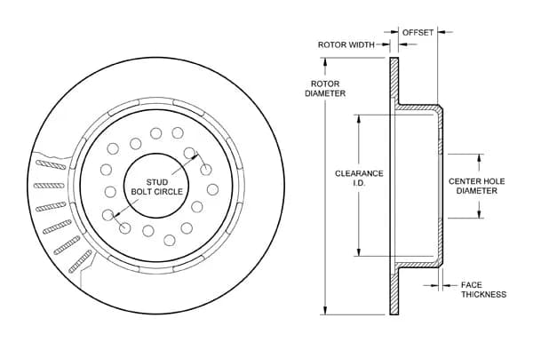 Wilwood Rotor-2.32in Offset 11.00 x .810 - 5 Lug